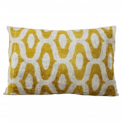 IKAT SILK UNIQUE YELLOW PATTERN Q407     - CUSHIONS